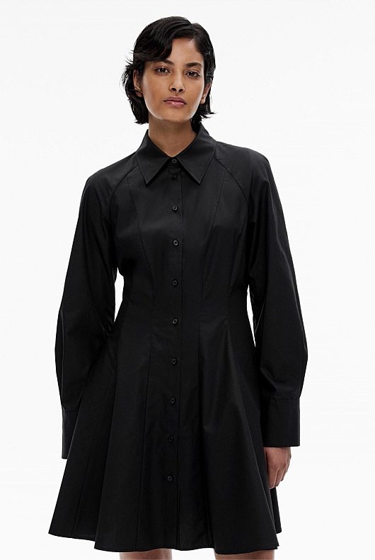 Seam Detail Mini Shirt Dress