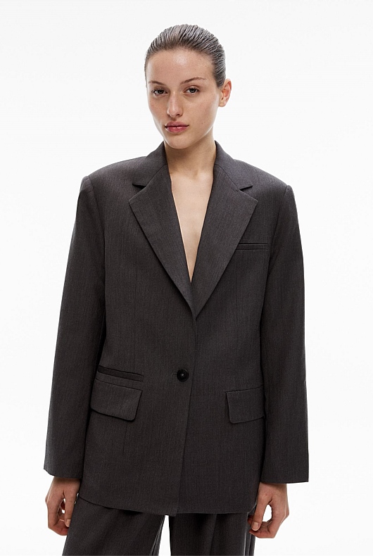 Oversized Single-Breasted Blazer