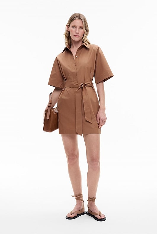 Short Sleeve Mini Shirt Dress