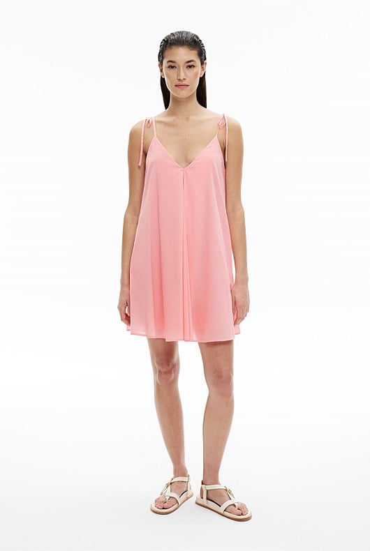 Invert Pleat Mini Dress