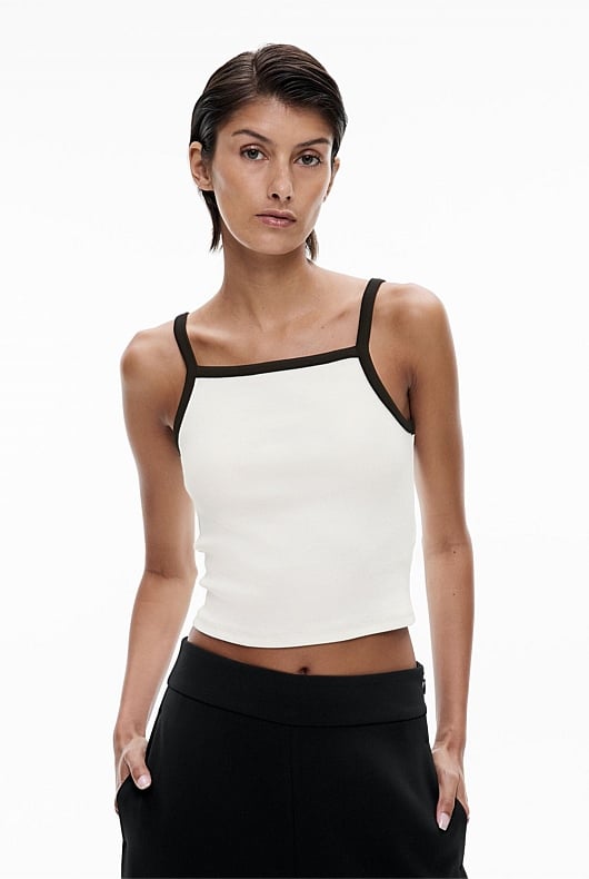 Rib Square Neck Tank