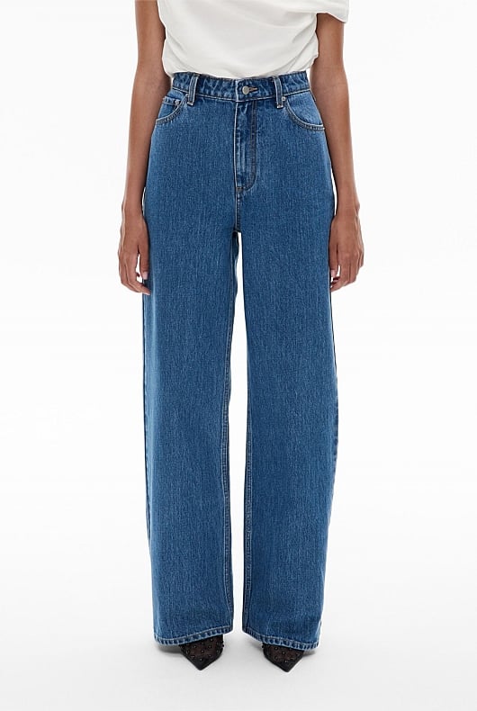 Hi Rise Wide Leg Jean