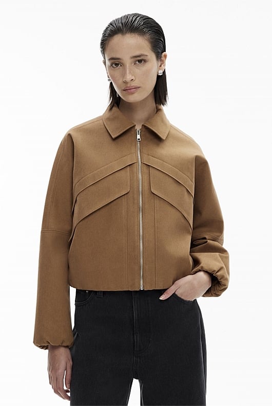 Suedette Bomber Jacket