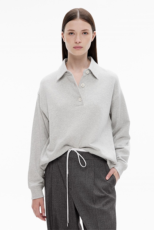 Jersey Longline Polo Top