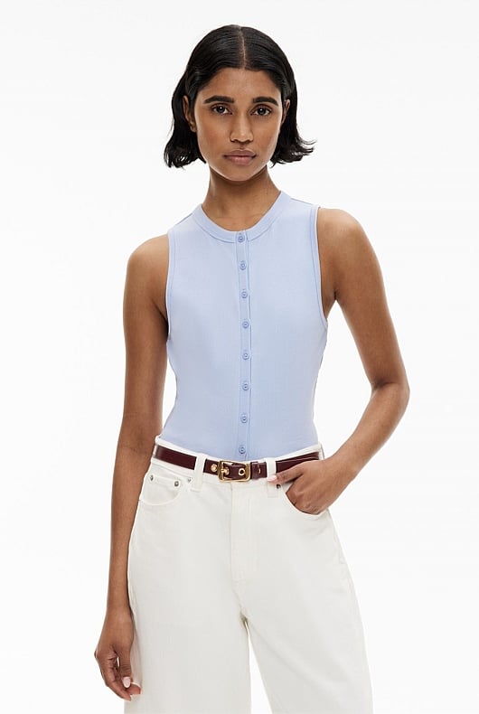 Button Through Tank Top
