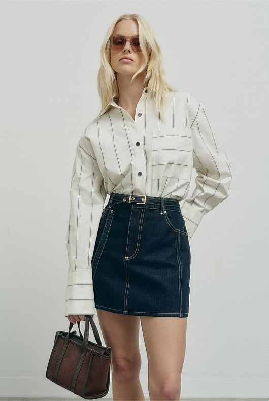Stripe Cotton Oxford Shirt