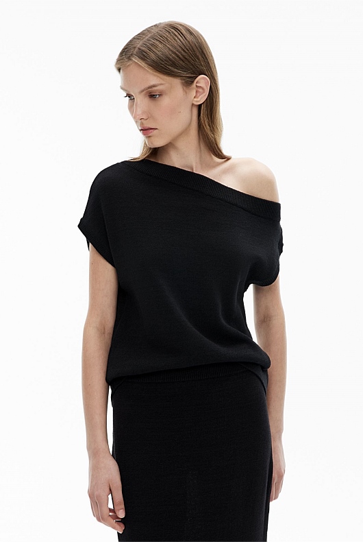 Off Shoulder Knit Top