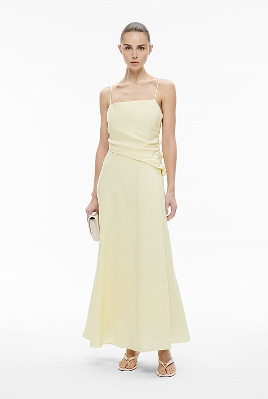 Tuck Bodice Maxi Dress