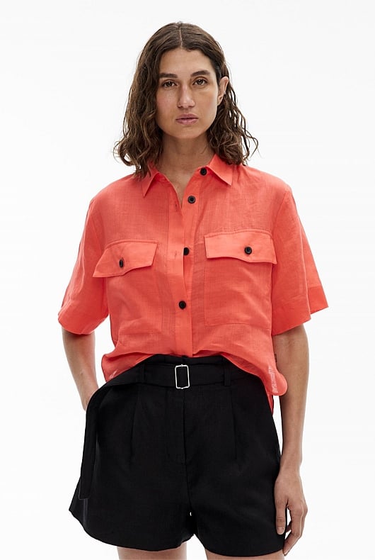 Short Sleeve Utility Pocket Shirt