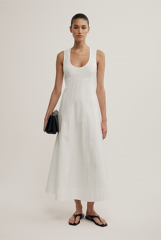 Scoop Neck Midi Dress