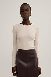 Crew Rib Long Sleeve Top