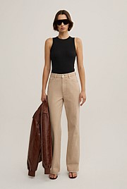 Mid Rise Straight Jeans