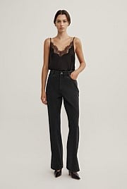 Split Detail Denim Jeans