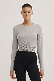 Cross Front Long Sleeve Top