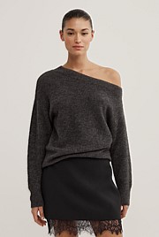 Fluffy Asymmetric Knit