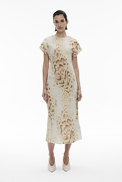 Fawn Print A Line Print Maxi Dress - Women's Casual Dresses | Witchery