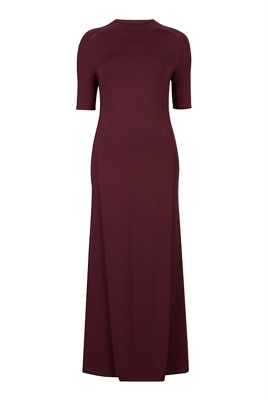 Rich Mulberry Mock Neck Knit Dress - Women's Knit Dresses | Witchery