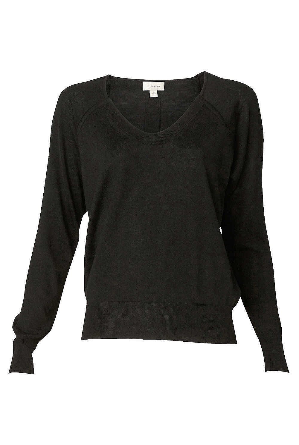 Crop Merino Raglan Knit