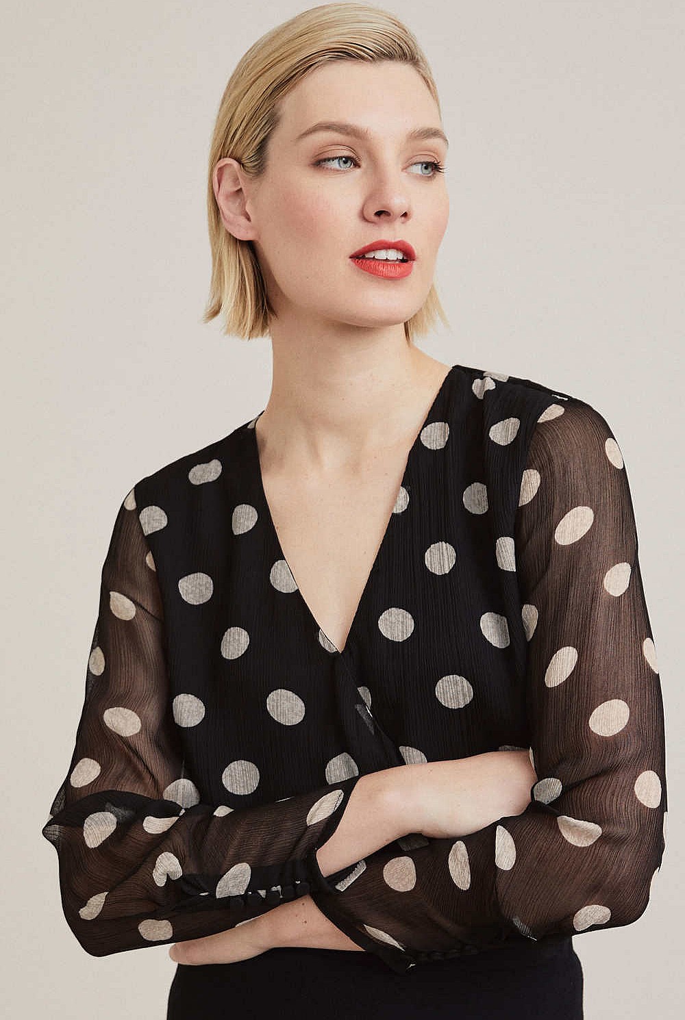 Wrap Spot Blouse