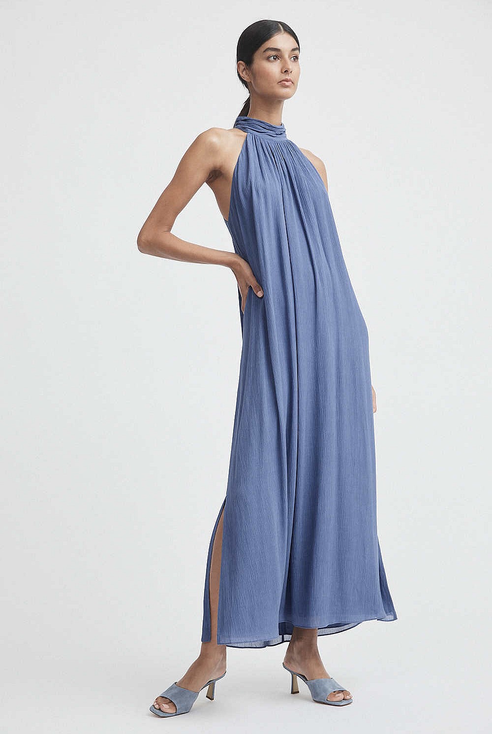 Gather Halter Dress
