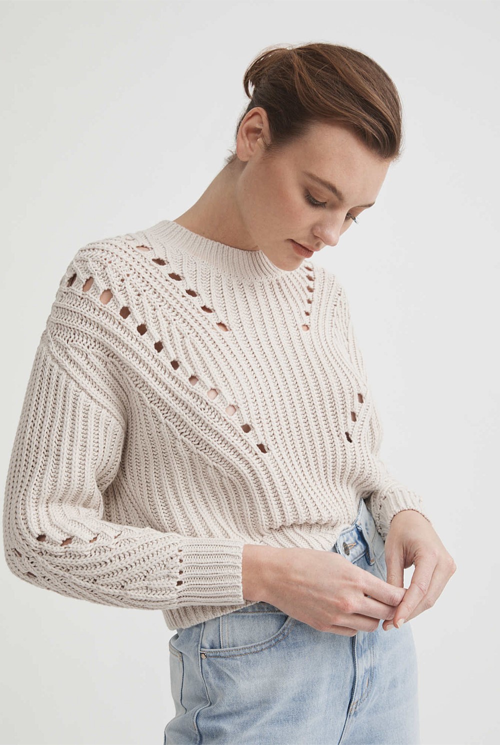 Pointelle Slouch Knit