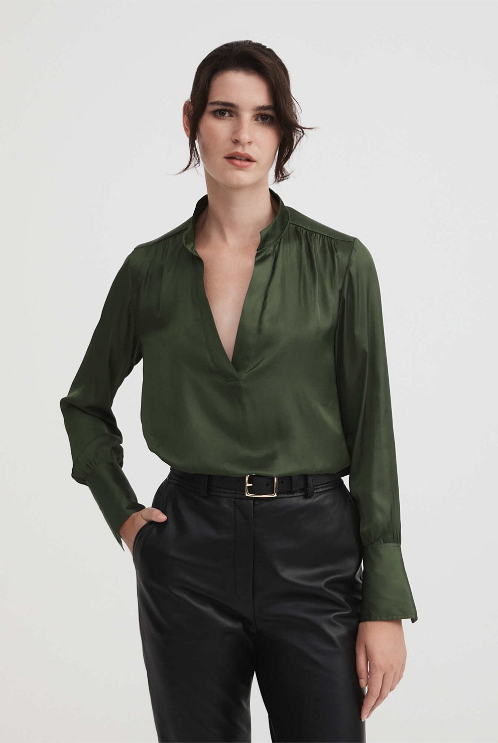 Modern Cuff Blouse