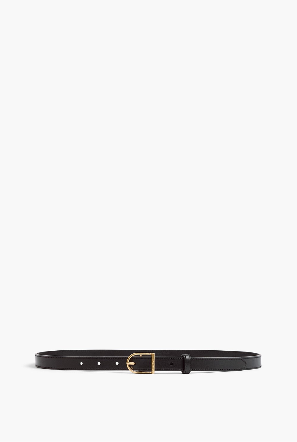 Curved Buckle Slim Belt