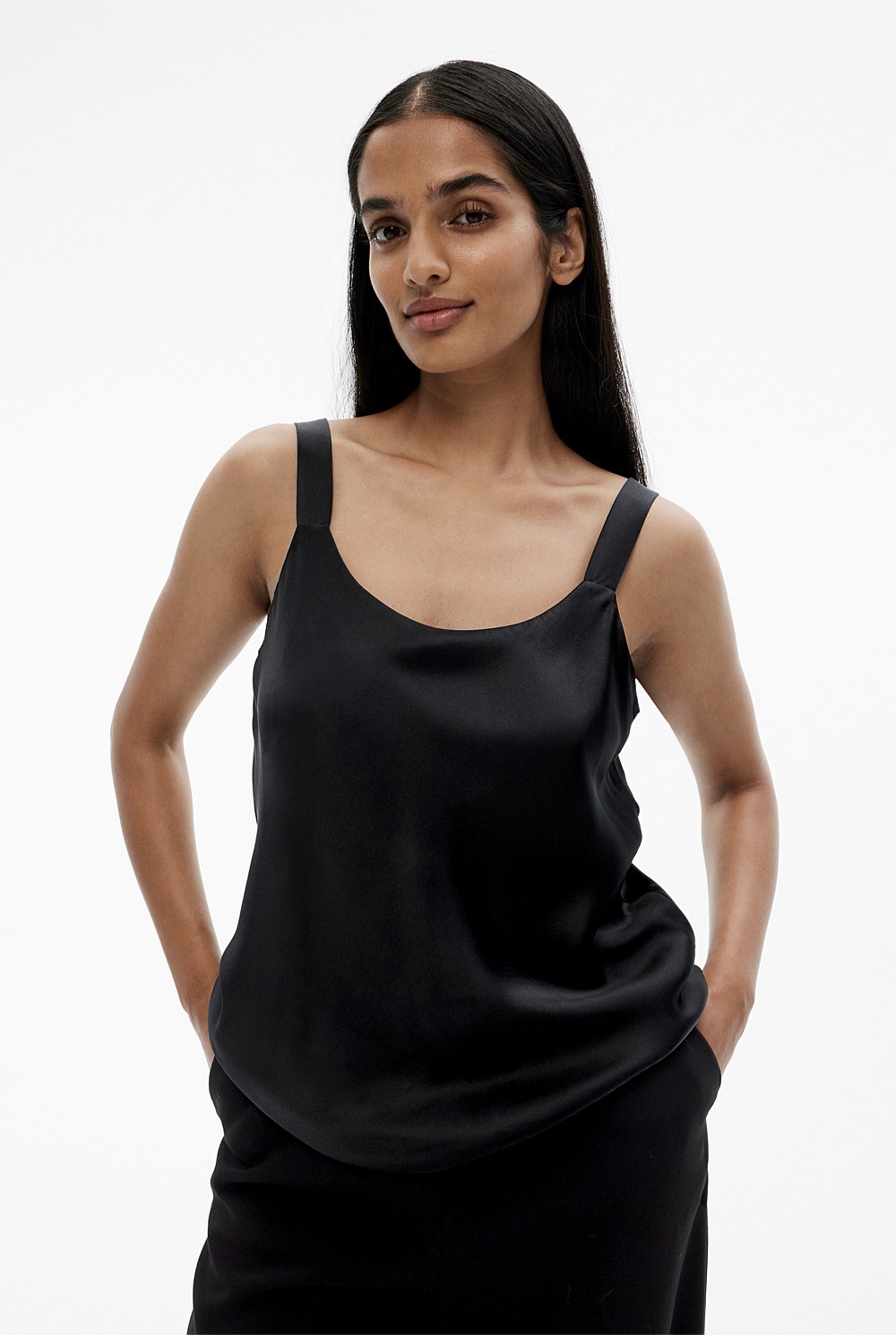 Silk Satin Scoop Camisole