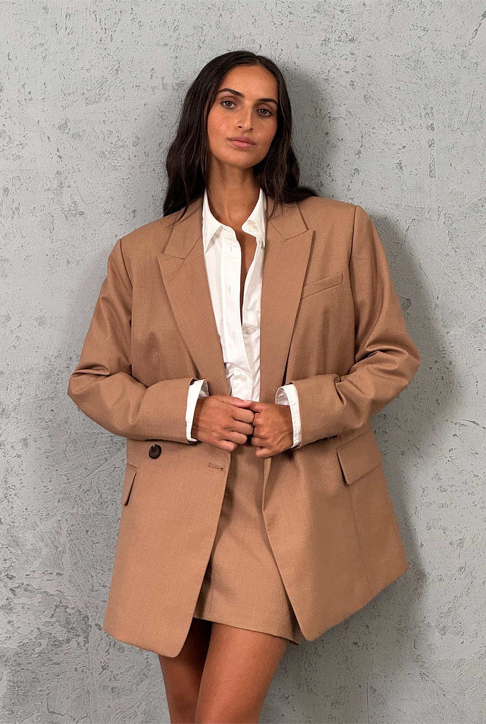 Double-Breasted Boxy Blazer