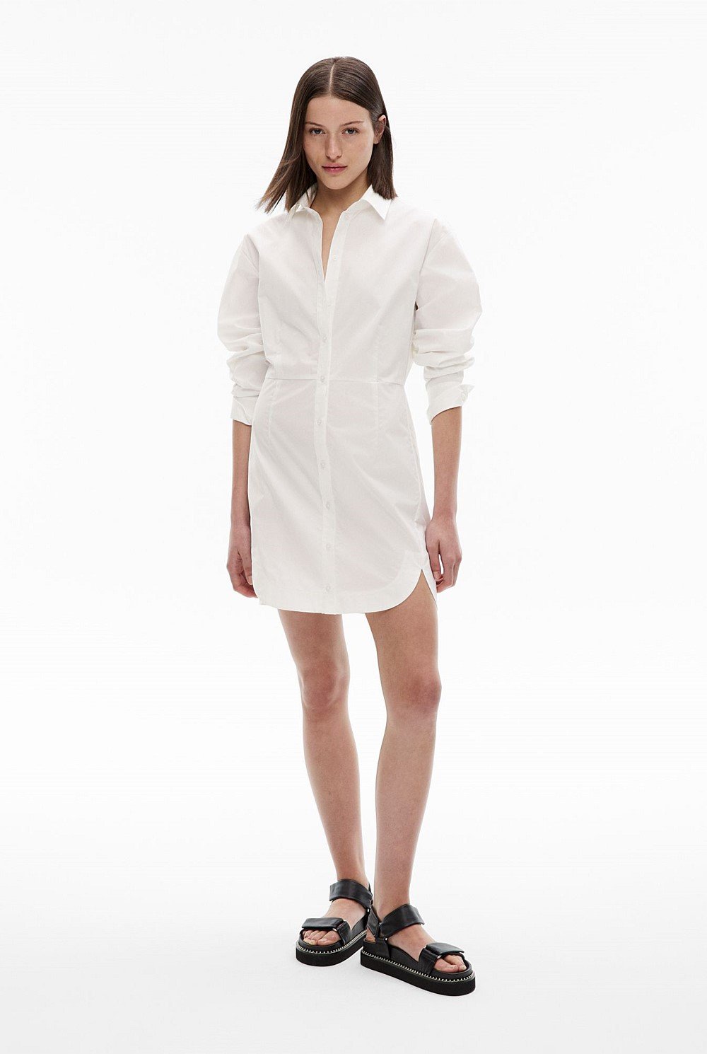 Cotton Mini Shirt Dress