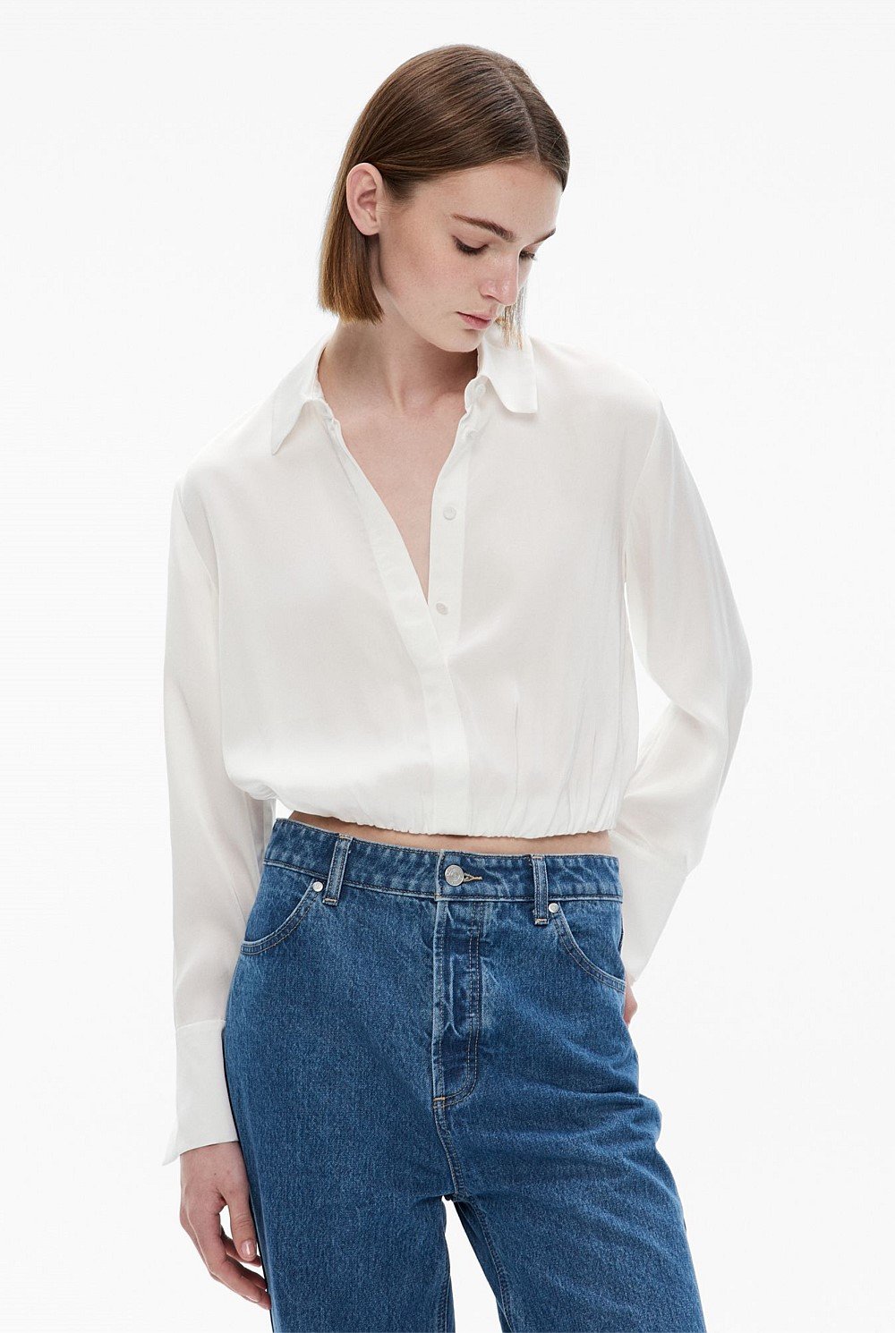 Elasticated Crop Shirt