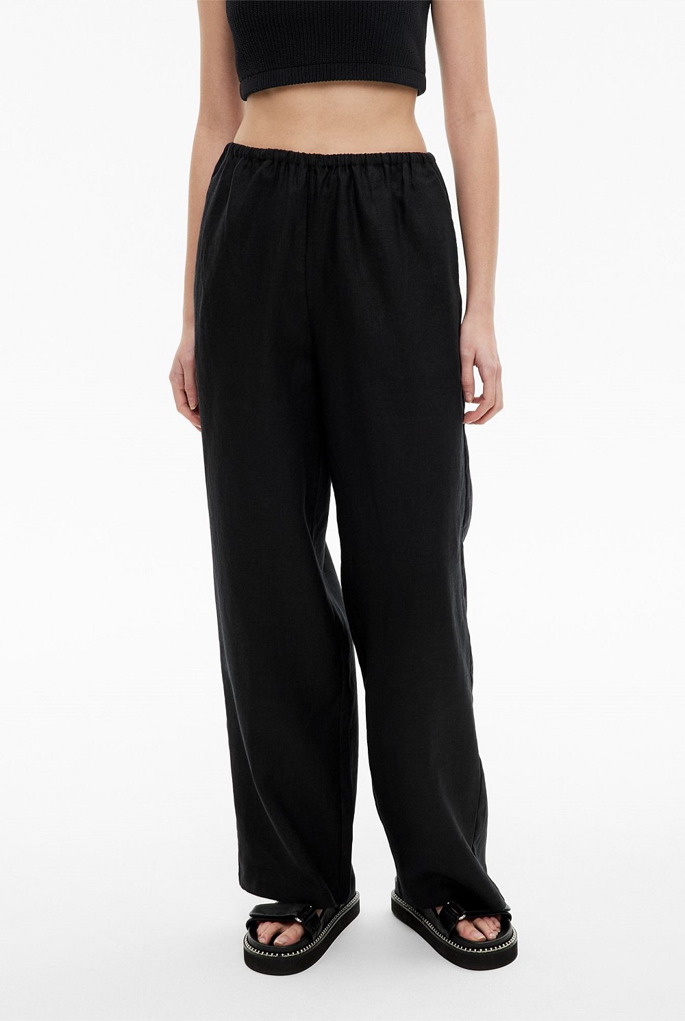 Linen Pull On Pant