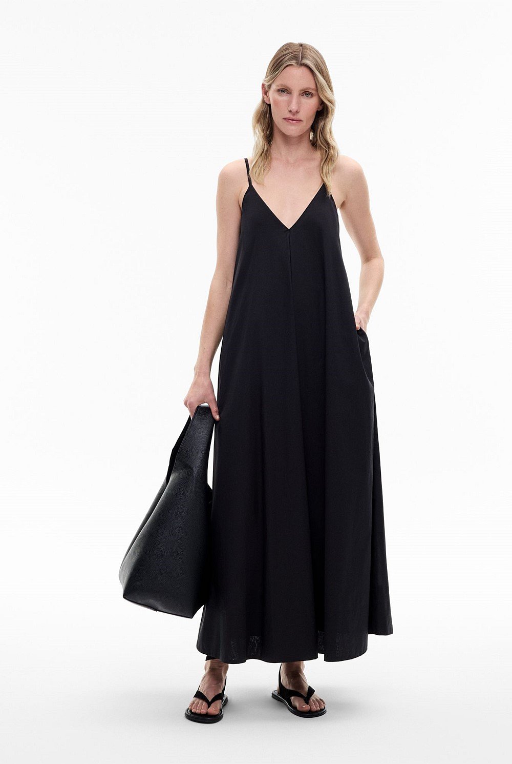 Invert Pleat Maxi Dress