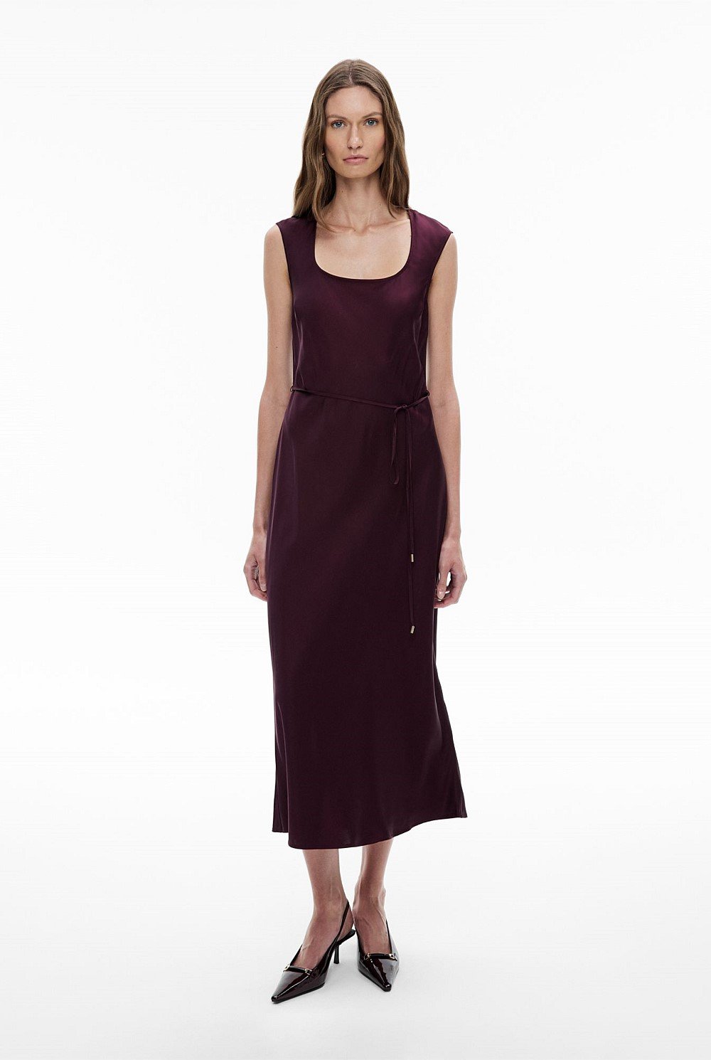Scoop Neck Bias Dress