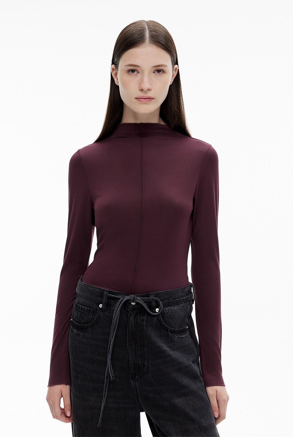 Hi Neck Jersey Top