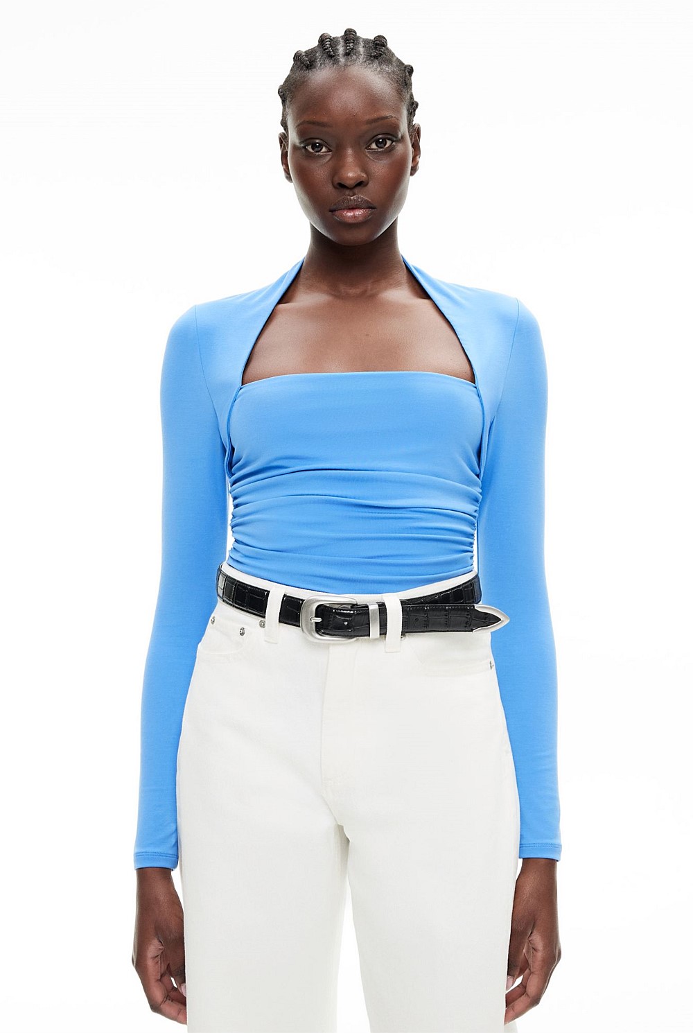 Square Neck Ruched Top