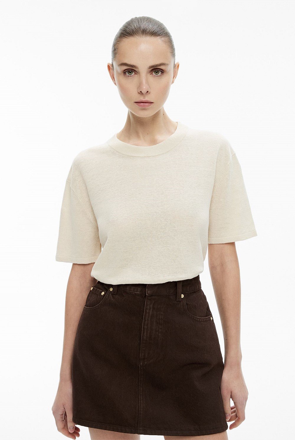 Linen Knit T-Shirt