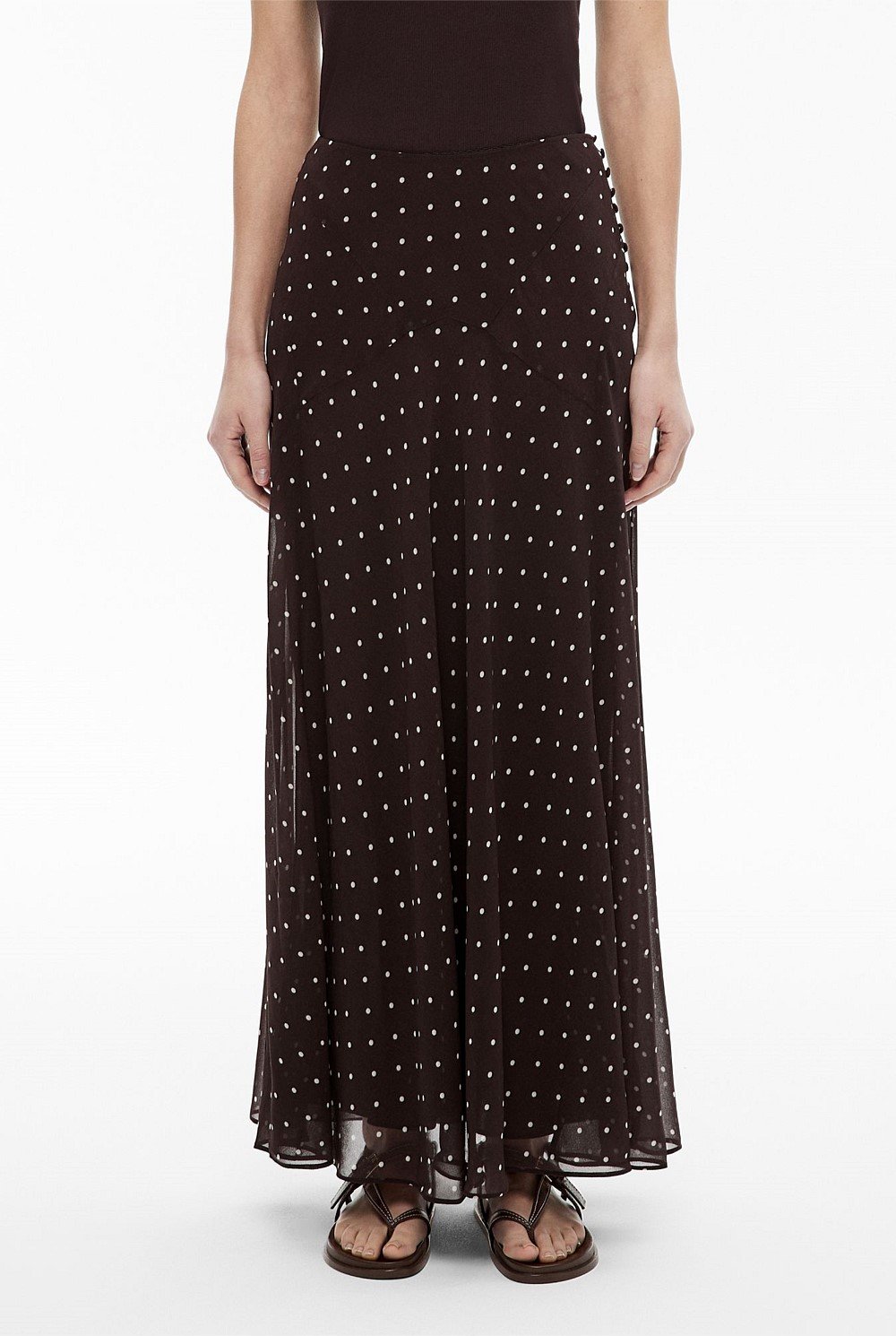 Basque Maxi Skirt