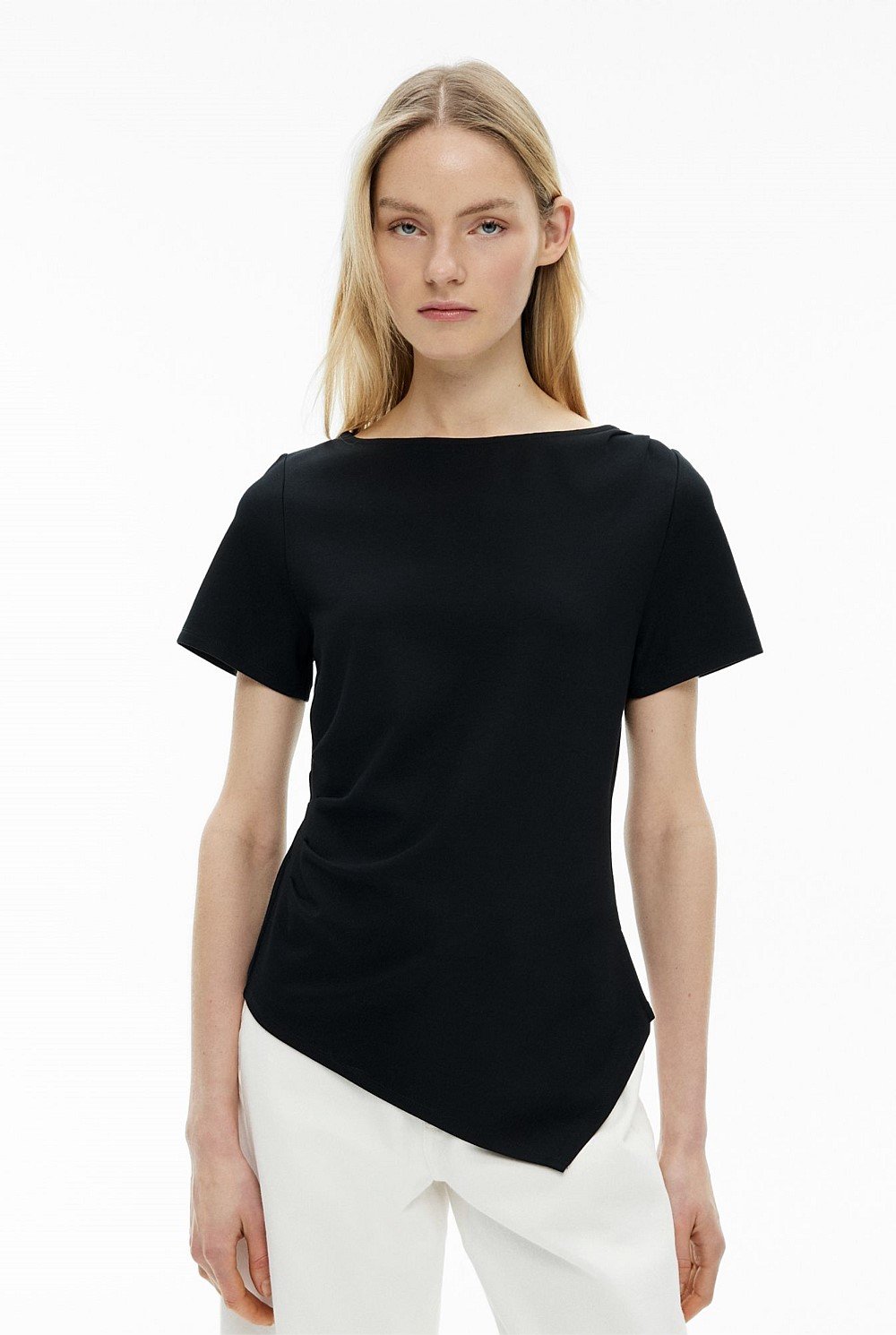 Tuck Wide Neck T-Shirt