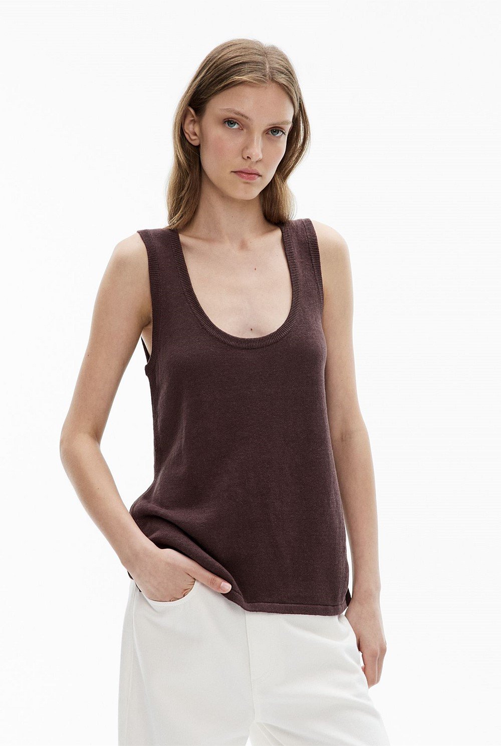 Longline Knit Tank Top