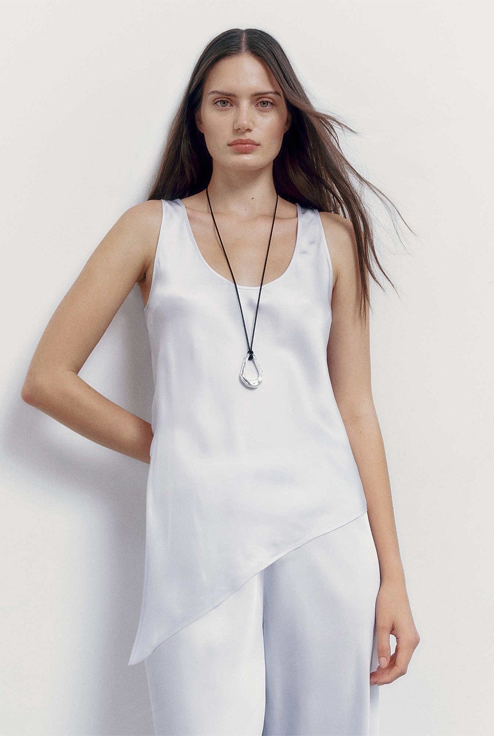Asymmetrical Scoop Tank Top