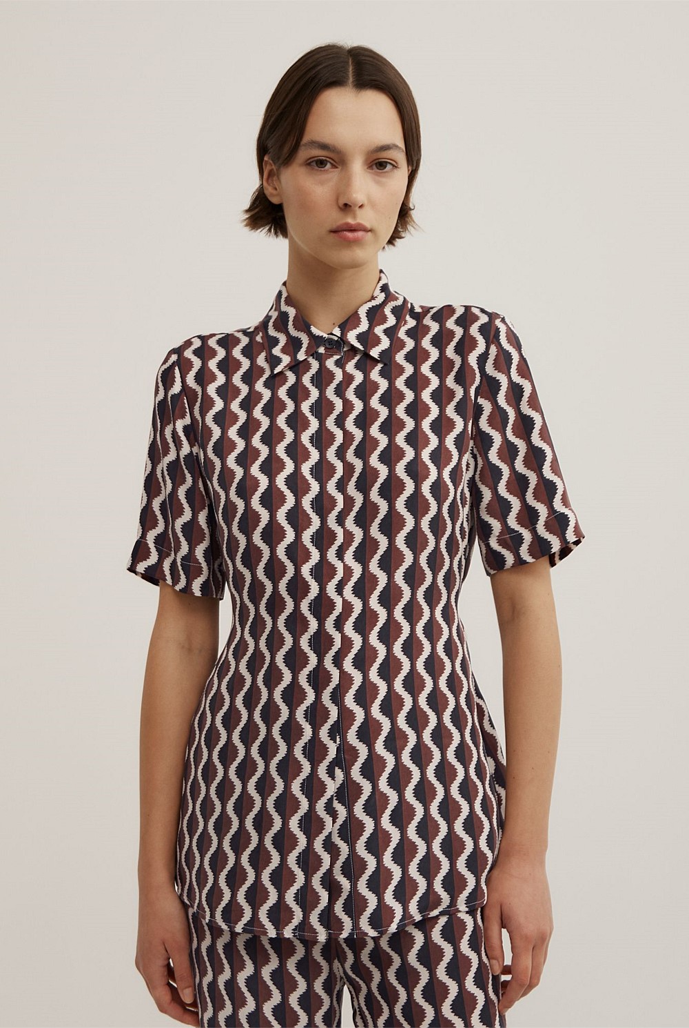 Cupro Tie Waist Shirt
