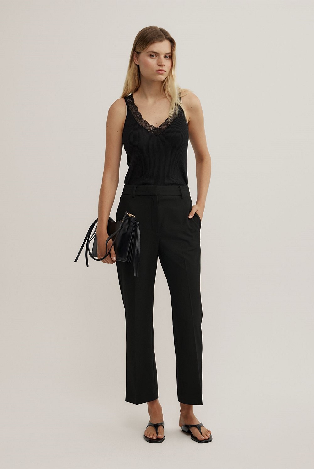 Crop Slim Leg Pants