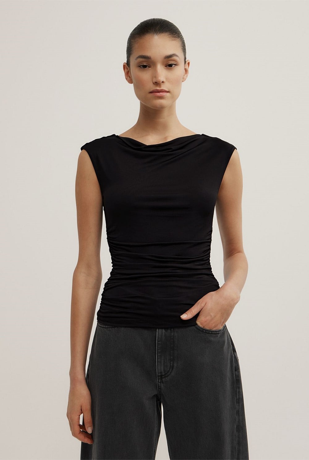 Draped Jersey T-Shirt