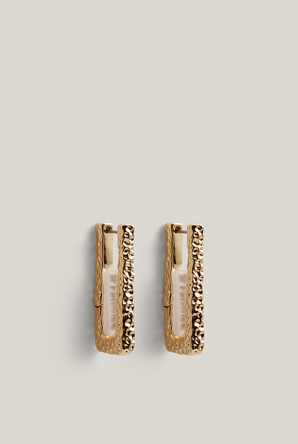 Sage Pearl Hoop Earrings
