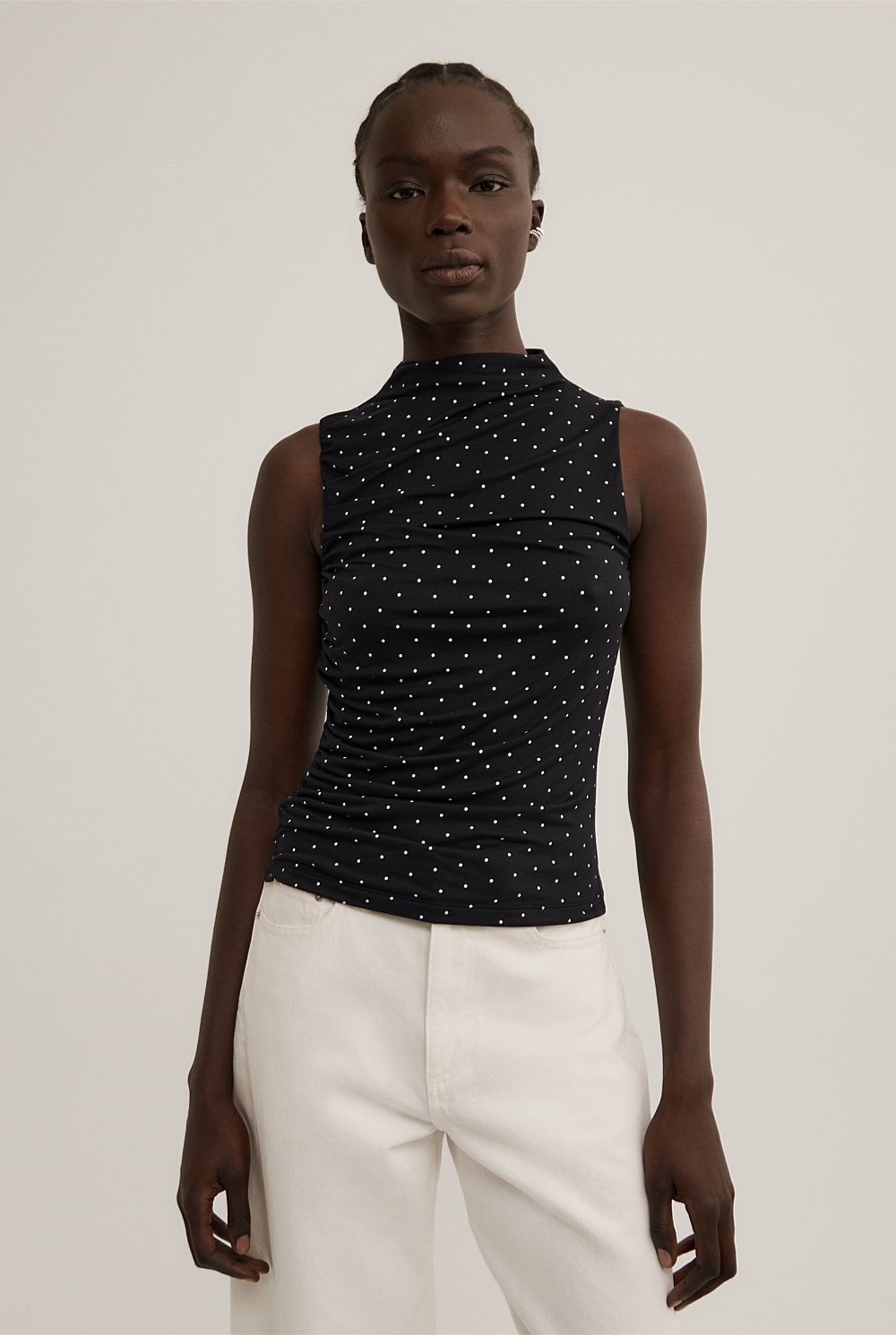 Gathered Jersey Top