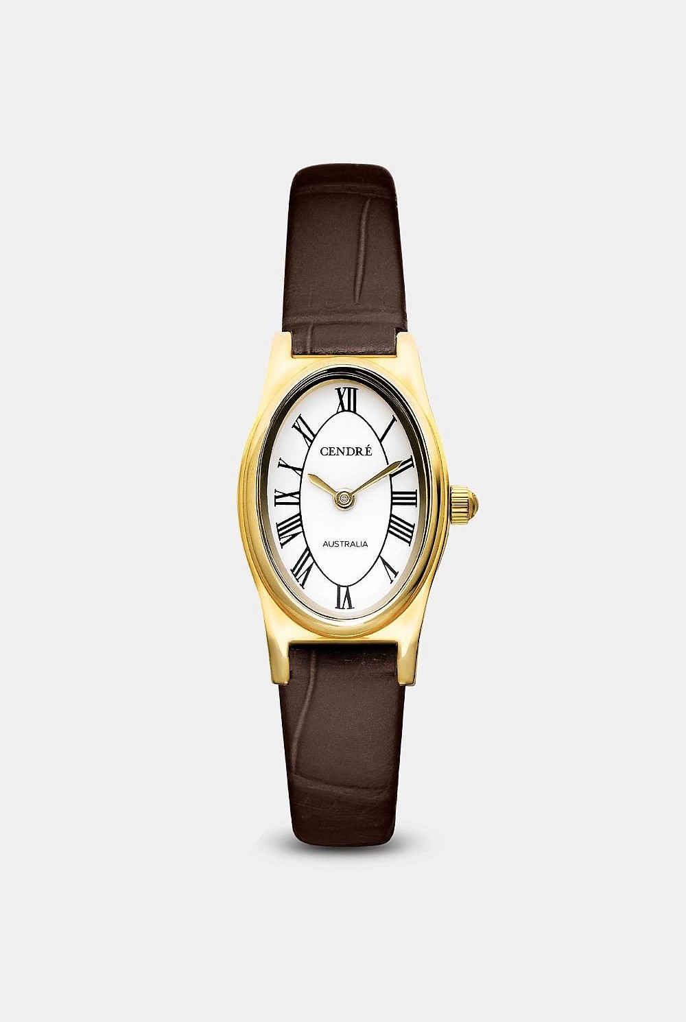 Emmeline Watch | White | Espresso Croc
