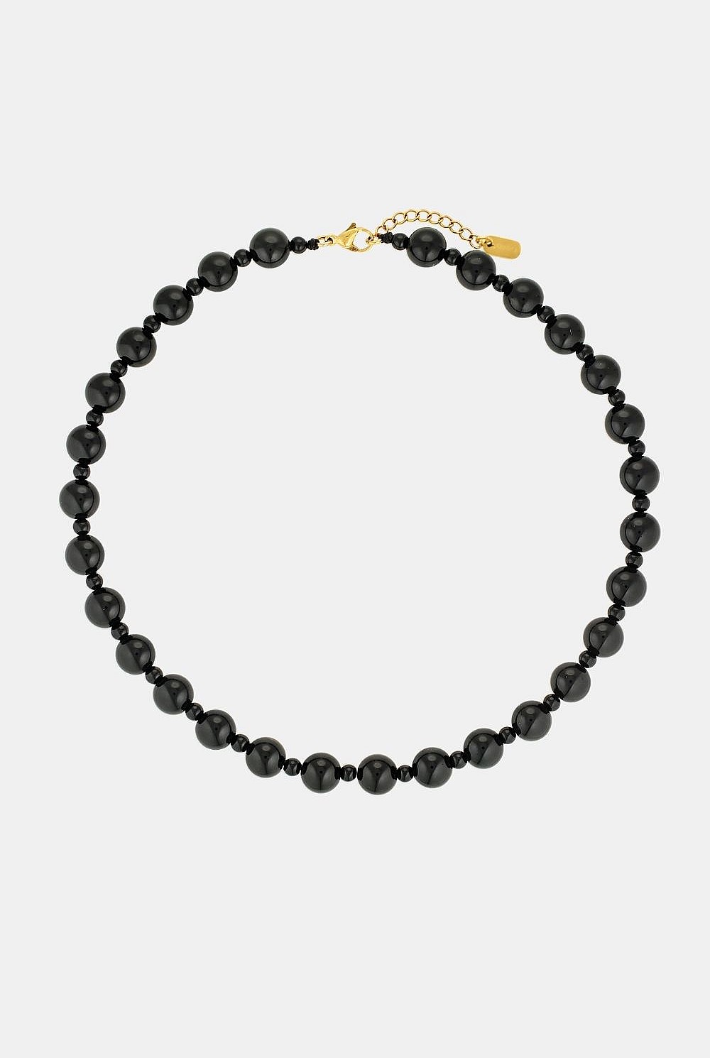 Constance Necklace | Black Agate