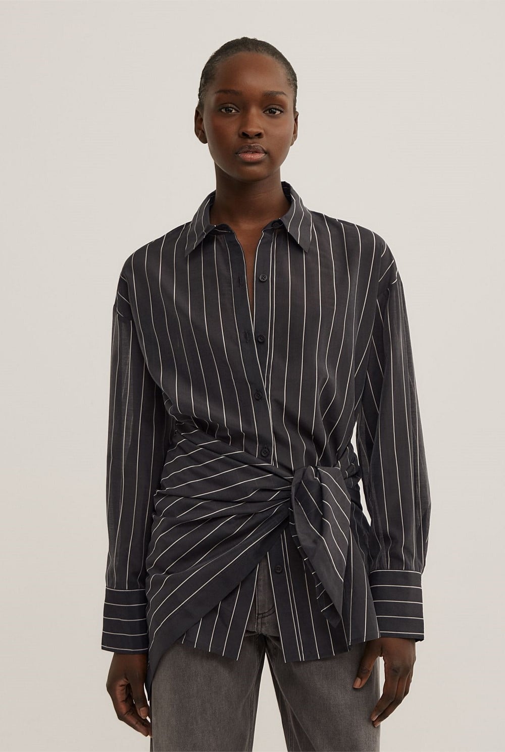 Scarf Tie Shirt