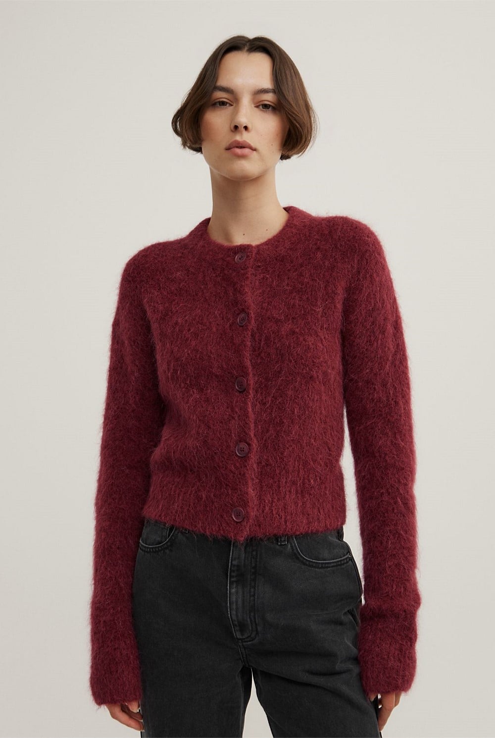Fluffy Crew Cardigan
